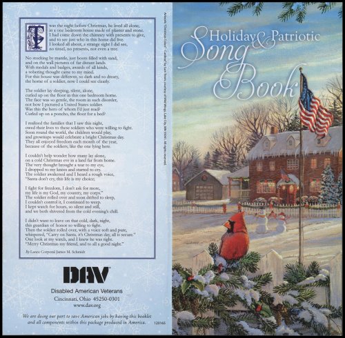 Pamphlet: Holiday and Patriotic Song Bookmu