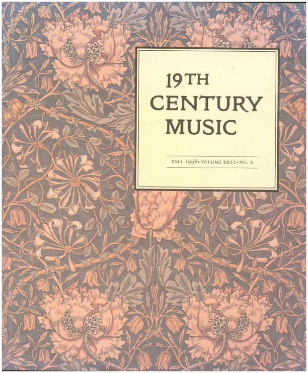 19th Century Music (Fall 1998, Volume XXII, No. 2)