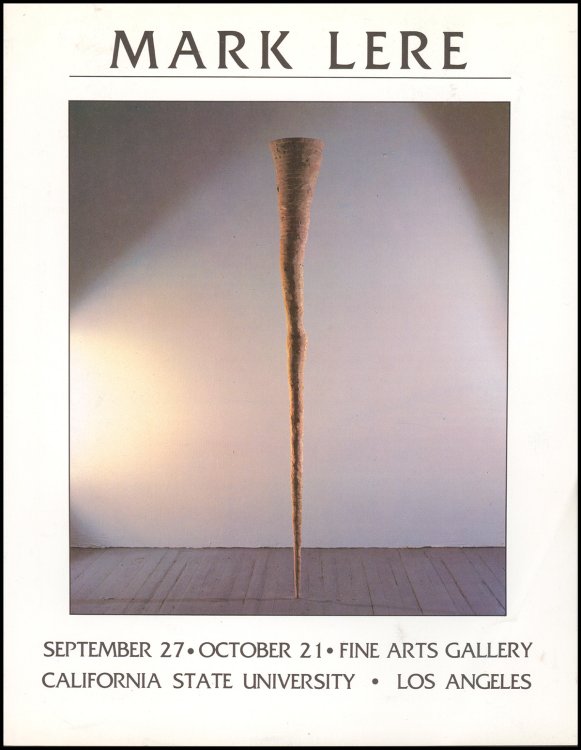 Brochure: Mark Lere (CSU Los Angeles Gallery Sept 27-Oct 21, 1982)arti