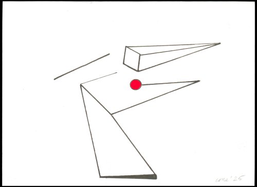 Red Accent #2 (Blank Greeting Card by Amy Ione, with envelope)