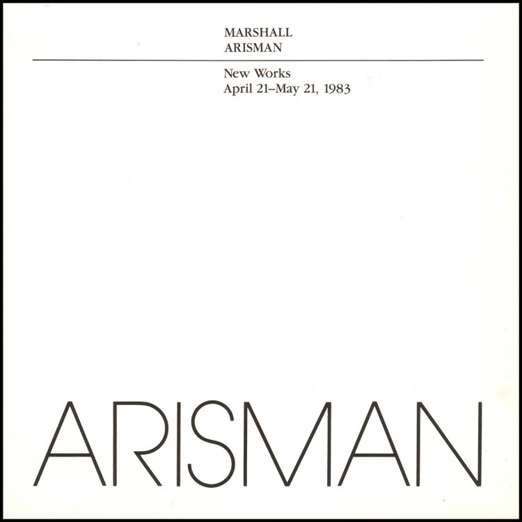 Gallery Brochure: Marshall Arisman: New Works (April 21-May 21, 1983)
