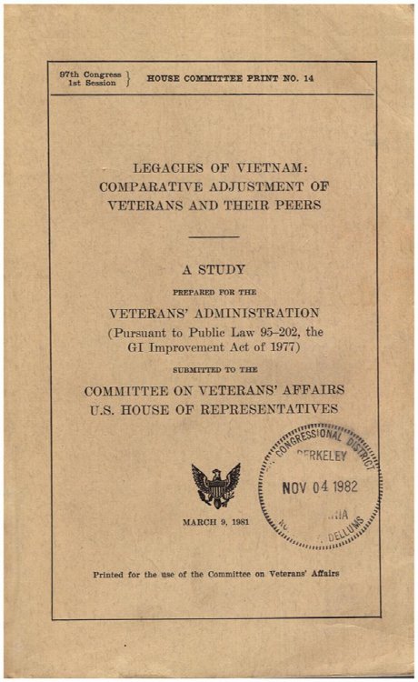 Legacies of Vietnam: Comparative Adjustment of Veterans and Their Peers