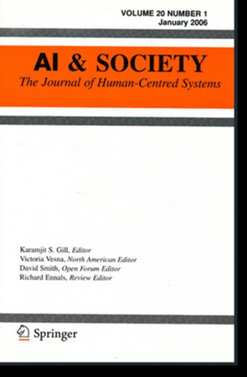 AI and Society: The Journal of Human-Centred Systems (Volume 20 Number 1, January 2006)