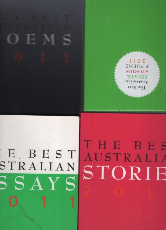 Image for BOXED SET OF 3 BOOKS IN SLIPCASE. THE BEST AUSTRALIAN STORIES 2011; THE BEST AUSTRALIAN POEMS 2011; THE BEST AUSTRALIAN ESSAYS 2011 BOXED SET OF 3 BOOKS IN SLIPCASE. THE BEST AUSTRALIAN STORIES 2011; THE BEST AUSTRALIAN POEMS 2011; THE BEST AUSTRALIAN ESSAYS 2011