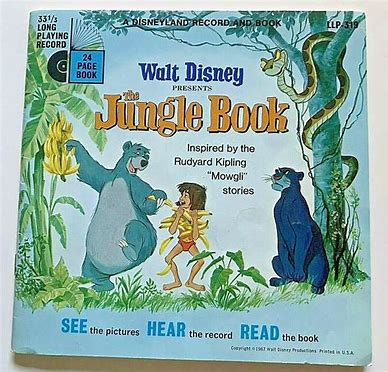 Walt Disney Presents The Jungle Book Book and Record