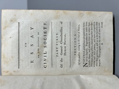 An Essay on the History of Civil Society
