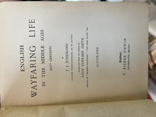 English Wayfaring Life in the Middle Ages