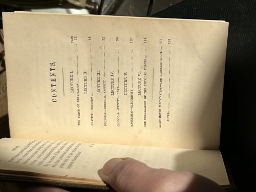 Course of Six Lectures on the Various Forces of Matter