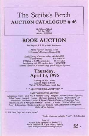 The Scribe's Perch Auction Catalogue #46: Book Auction
