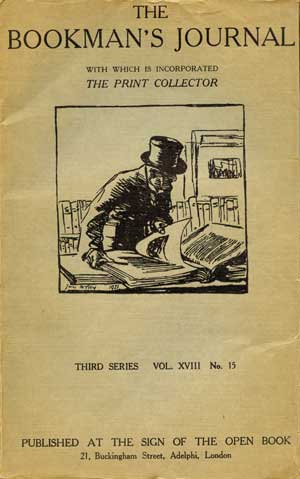 The Bookman's Journal ,Third Series, Vol. 18, No. 15