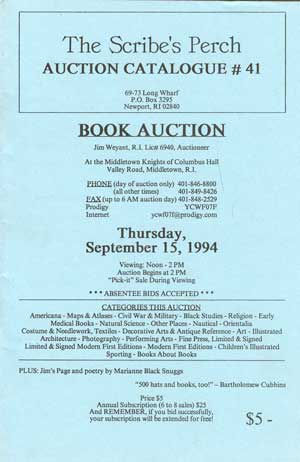 The Scribe's Perch Auction Catalogue #41