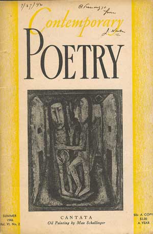 Contemporary Poetry, Summer 1946, Vol. VI, No. 2