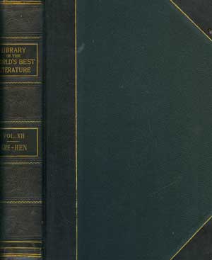 Library of the World's Best Literature, Ancient and Modern, Vol. XII