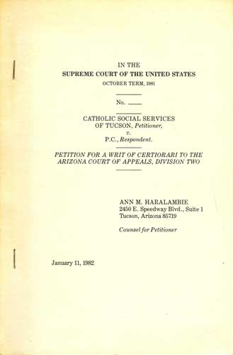 Supreme Court of the United States, October Term, 1981: Petition For a Writ of Certiorari To the Arizona Court of Appeals, Division Two