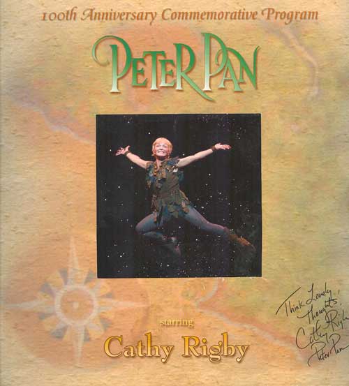 Peter Pan, Starring Cathy Rigby: 100th Anniversary Commemorative Program