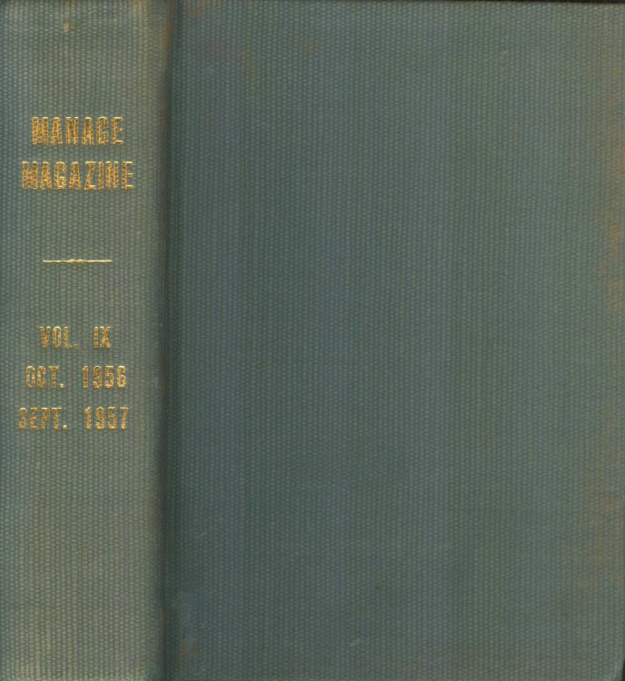 Manage Magazine, Vol. IX, Oct. 1956 to Sept. 1957