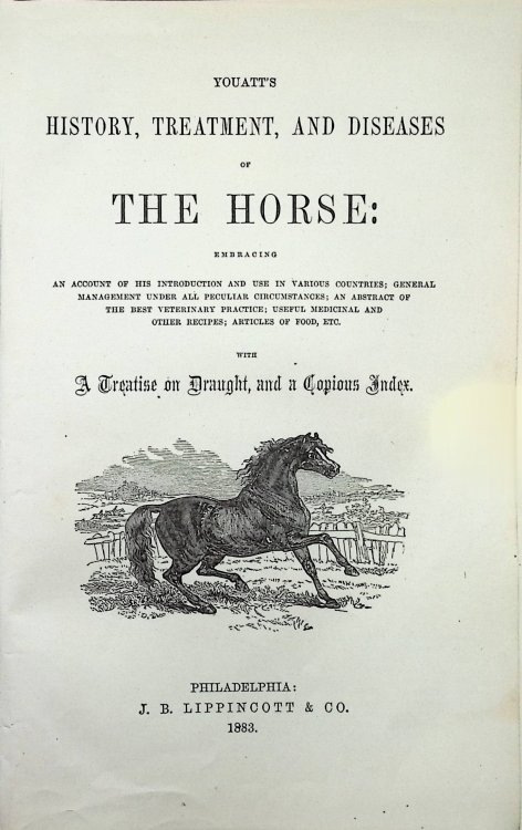 Youatt's History, Treatment, and Diseases of the Horse: Embracing an Account of His Introduction and Use In Various Countries; General Management Under All Peculiar Circumstances. An Abstract of the Best Veterinary Practice. Etc.