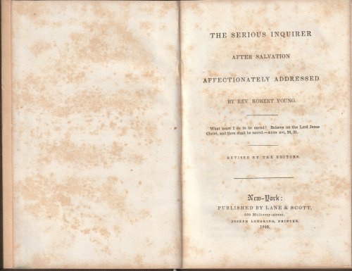 The Serious Inquirer after Salvation Affectionately Addressed
