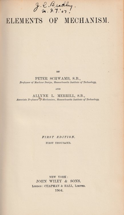 Elements of Mechanism