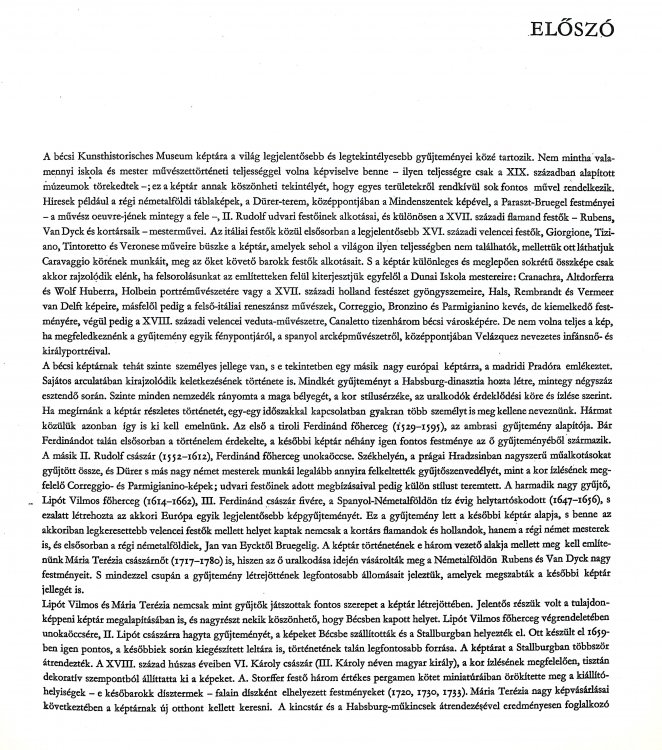 A Bcsi Kptr, Vol 1.: Szaz kep a Kunsthistorisches Museumbol