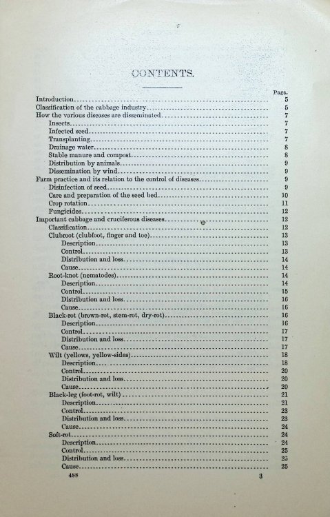 Diseases of Cabbage and Related Crops and Their Control. Farmers' Bulletin 488. April 15, 1912