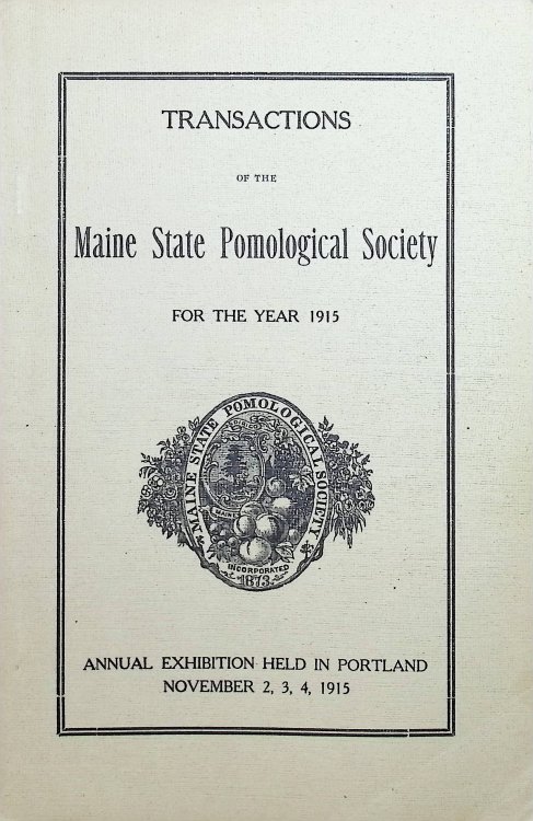 Transactions of the Maine State Pomological Society for the Year 1915