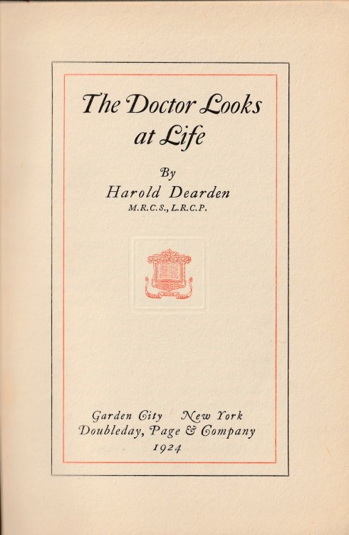 The Doctor Looks at Life