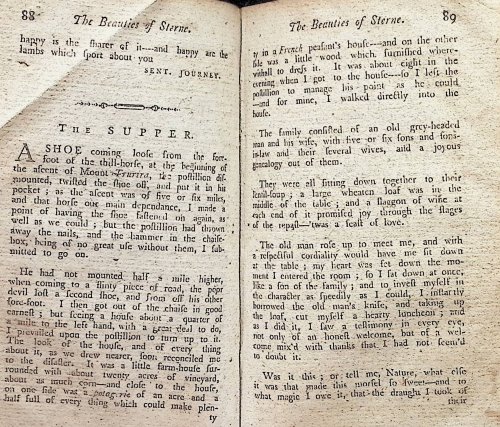 Beauties of Sterne; Including all his Pathetick Tales, Observations on Life, Selected for the Heart of Sensibility
