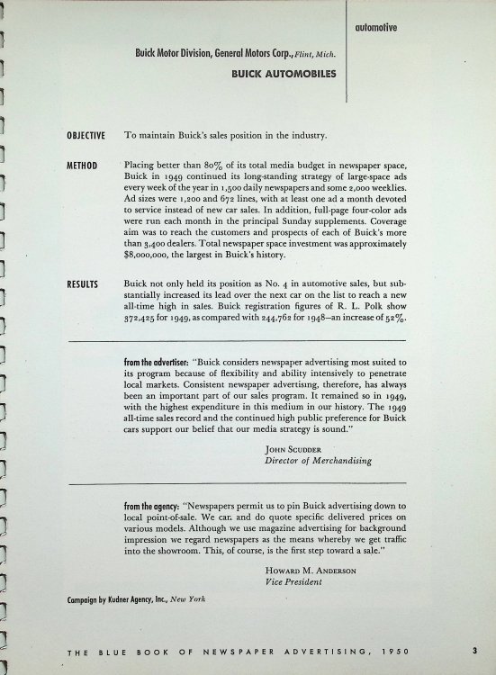 The 12th Annual Blue Book: Case Histories of 50 Outstanding Campaigns. The 1950 Edition.