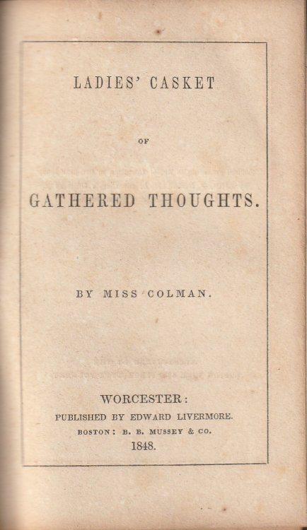 The Ladies' Casket of Gathered Thoughts