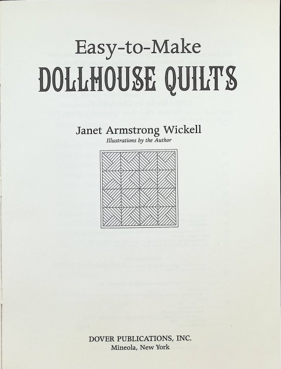 Easy-to-Make Dollhouse Quilts
