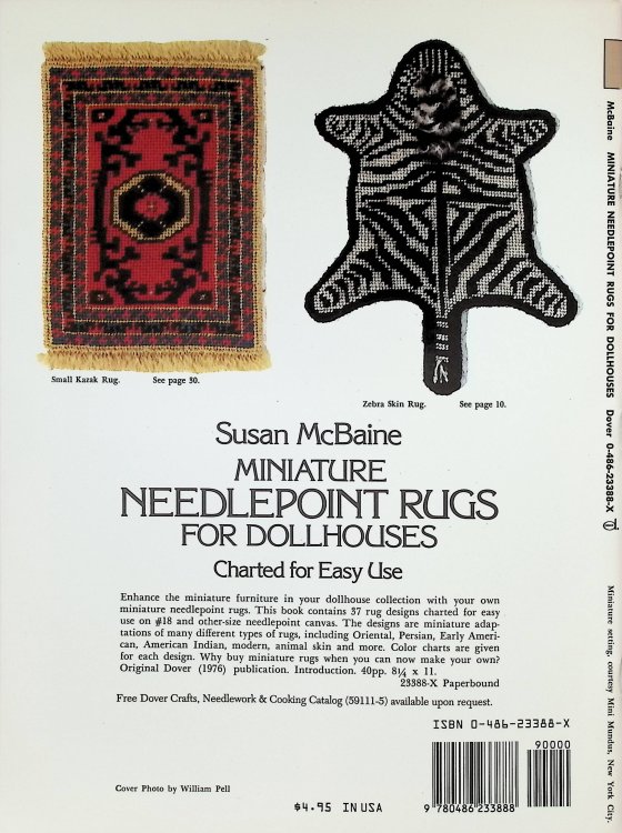 Miniature Needlepoint Rugs for Dolls Houses