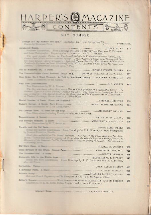 Harper's New Monthly Magazine, No. 576, May 1898