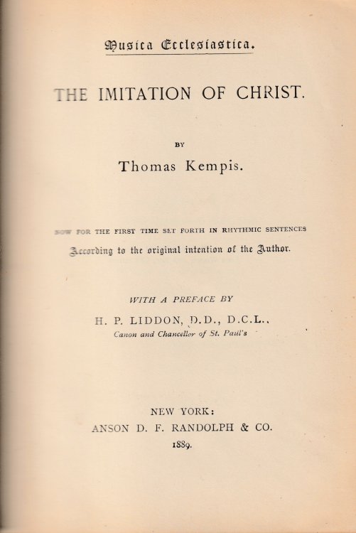 Musica Ecclesiastica. The Imitation of Christ
