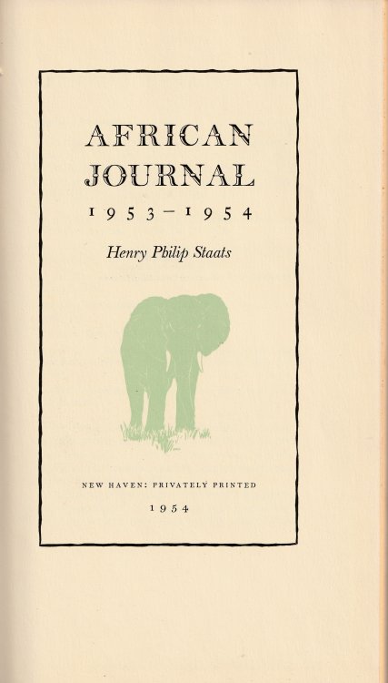 African Journal, 1953-1954