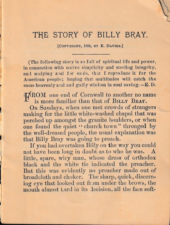 The Story of Billy Bray