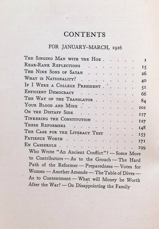 The Unpopular Review, Volume 5, No. 9: January - March, 1916