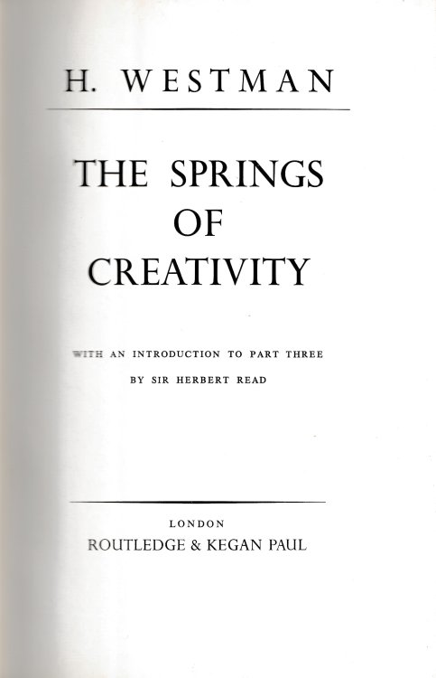 The Springs of Creativity