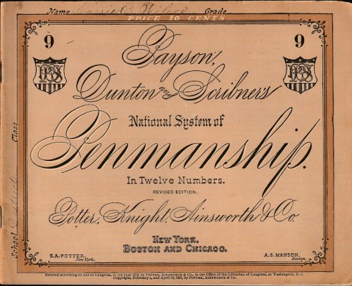 Payson, Dunton & Scribner's National System of Penmanship in Twelve Numbers (Number 9)