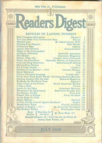 The Reader's Digest. July 1939 Vol. 35 No. 207