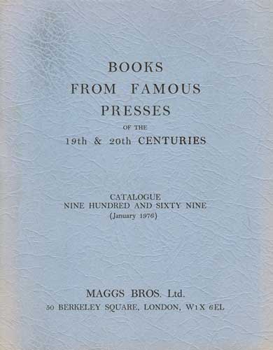 Books from Famous Presses of the 19th and 20th Centuries, Catalogue 969, January 1976