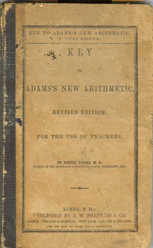 Key To Adams's New Arithmetic For The Use Of Teachers