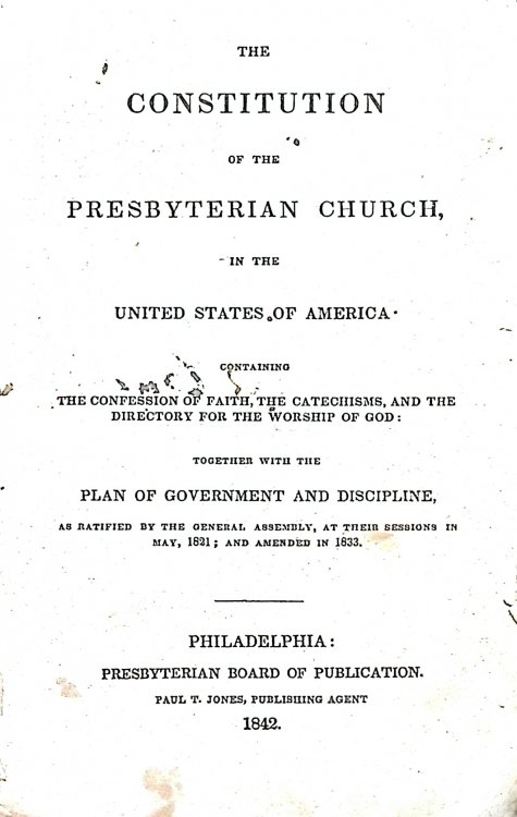 The Constitution of the Presbyterian Church in the United States of America