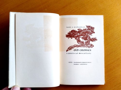 Old Cronies: A Poetical Miscellany