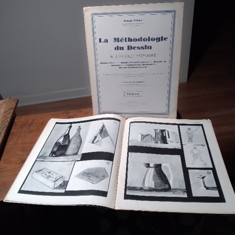 La Methodologie du Dessin: a l'ecole primaire, complete in two volumes: Texte et Atlas