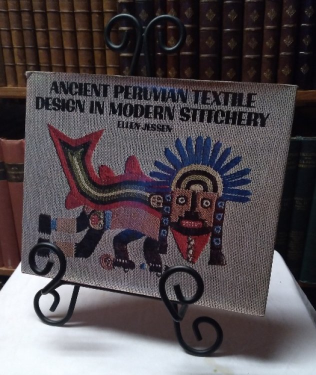 Ancient Peruvian textile design in modern stitchery