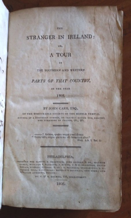 The Stranger In Ireland: Or, a Tour in the Southern and Western Parts of that Country in the Year 1805