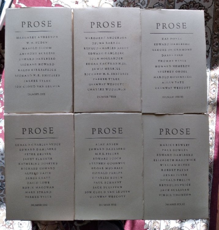 A lot of six issues of Prose: Number One, Two, Three, Four, Five and Six