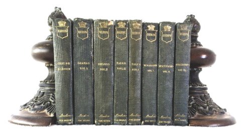 A lot of eight (8) works by Lord Byron: Childe Harold; Tales, Vol. I; Tales, Vol. II; Dramas, Vol. I; Dramas, Vol. II; Miscellanies, Vol. I; Miscellanies, Vol. II; Miscellanies, Vol. III