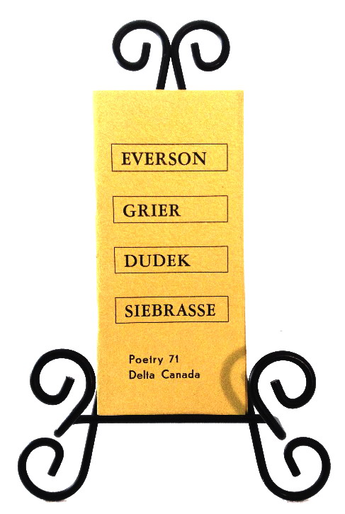 Everson, Grier, Dudek, Siebrasse: Poetry 71